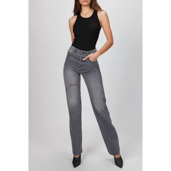 NEW ZEYNEP ARCAY vintage cut denim pants in grey - Picture 1 of 7